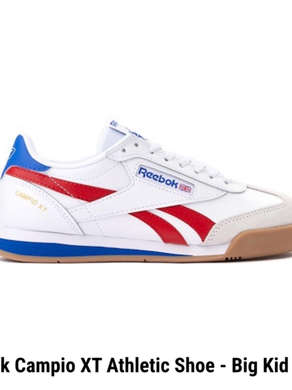 Reebok White Red Blue Campio XT Athletic Sneakers